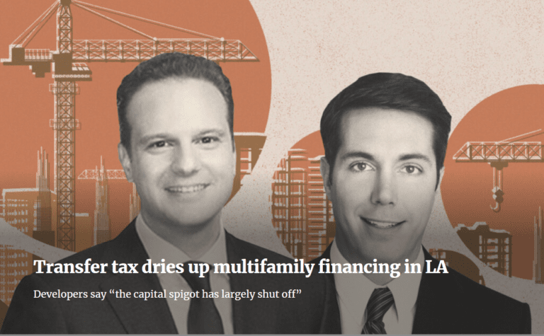 Transfer tax dries up multifamily financing in LA 